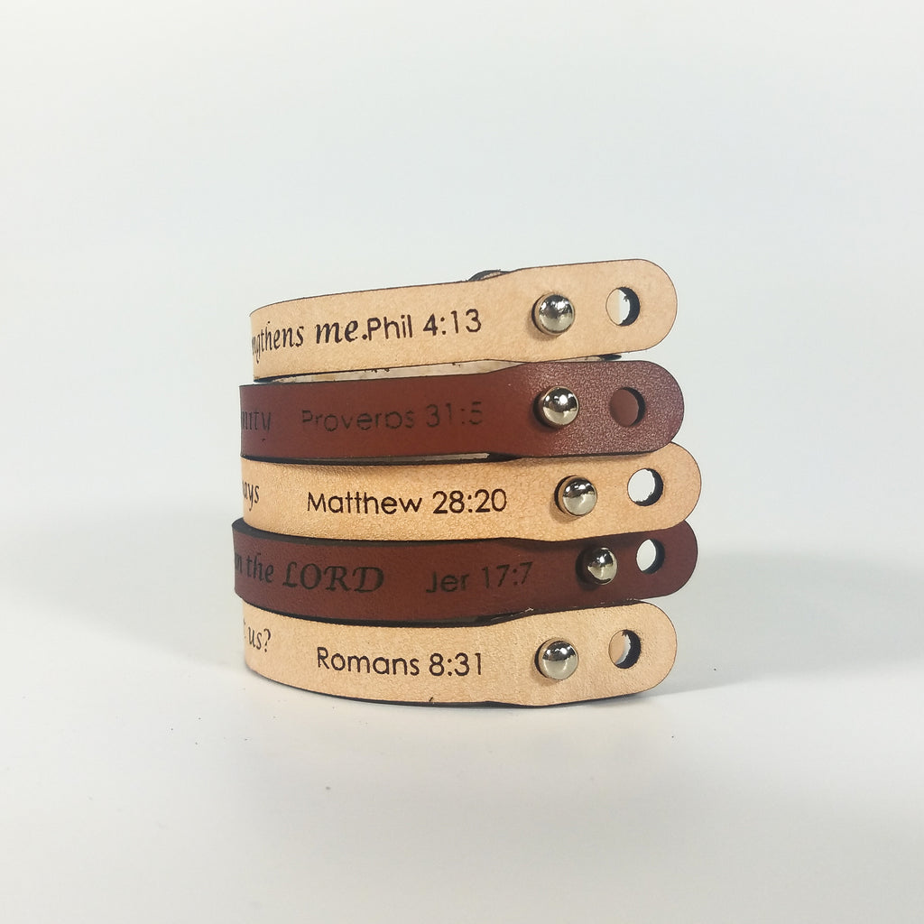 Spiritual Quote Bracelet - the light shines in the darkness